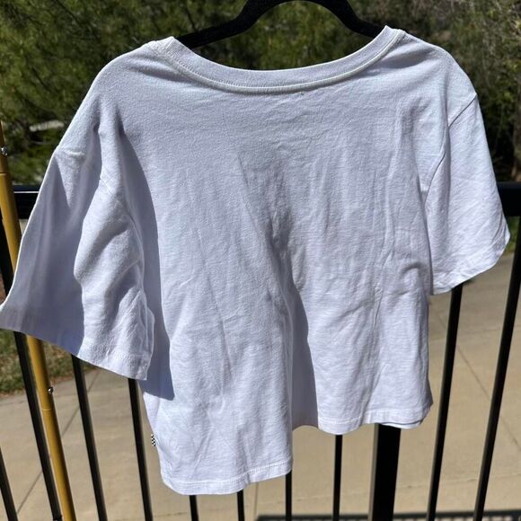 Vans Cropped Tee Women's M – Y2K Pastel Logo Skate Style - Picture 6 of 6